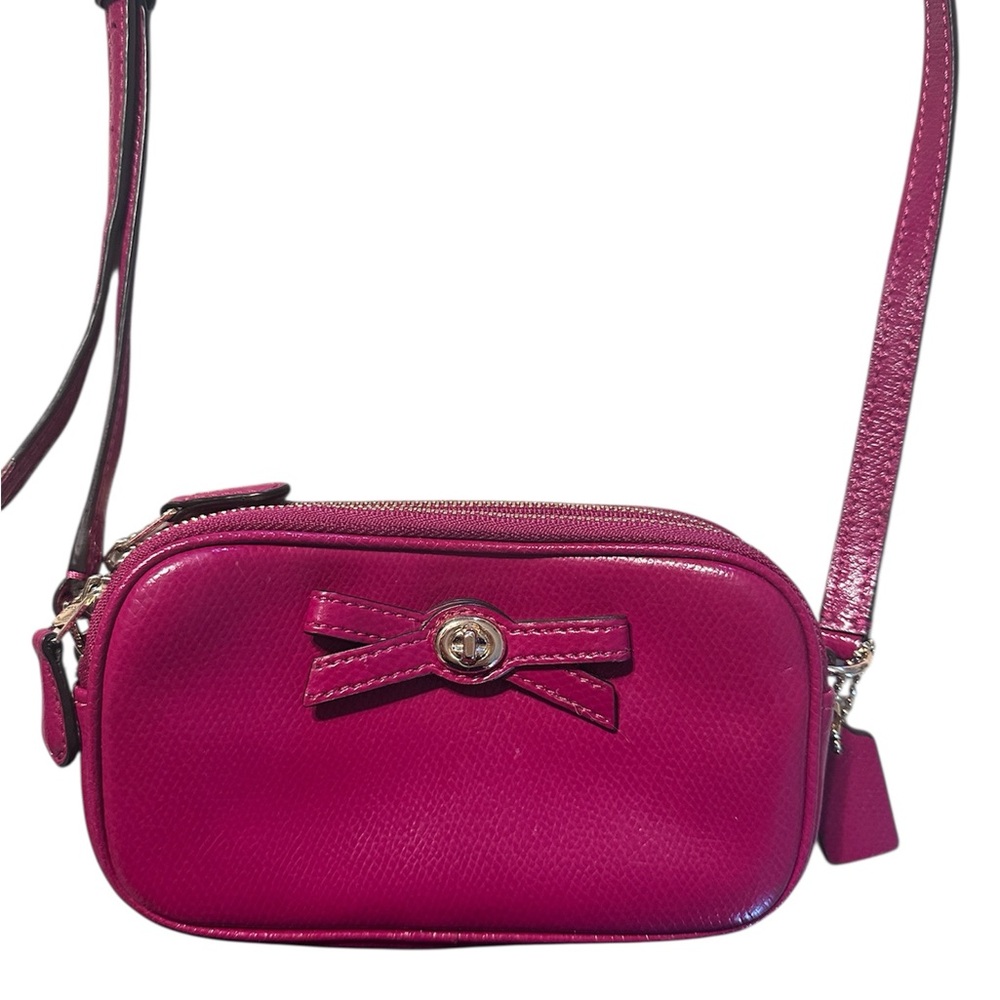 Coach Pink Turnlock Bow  Crossbody Bag